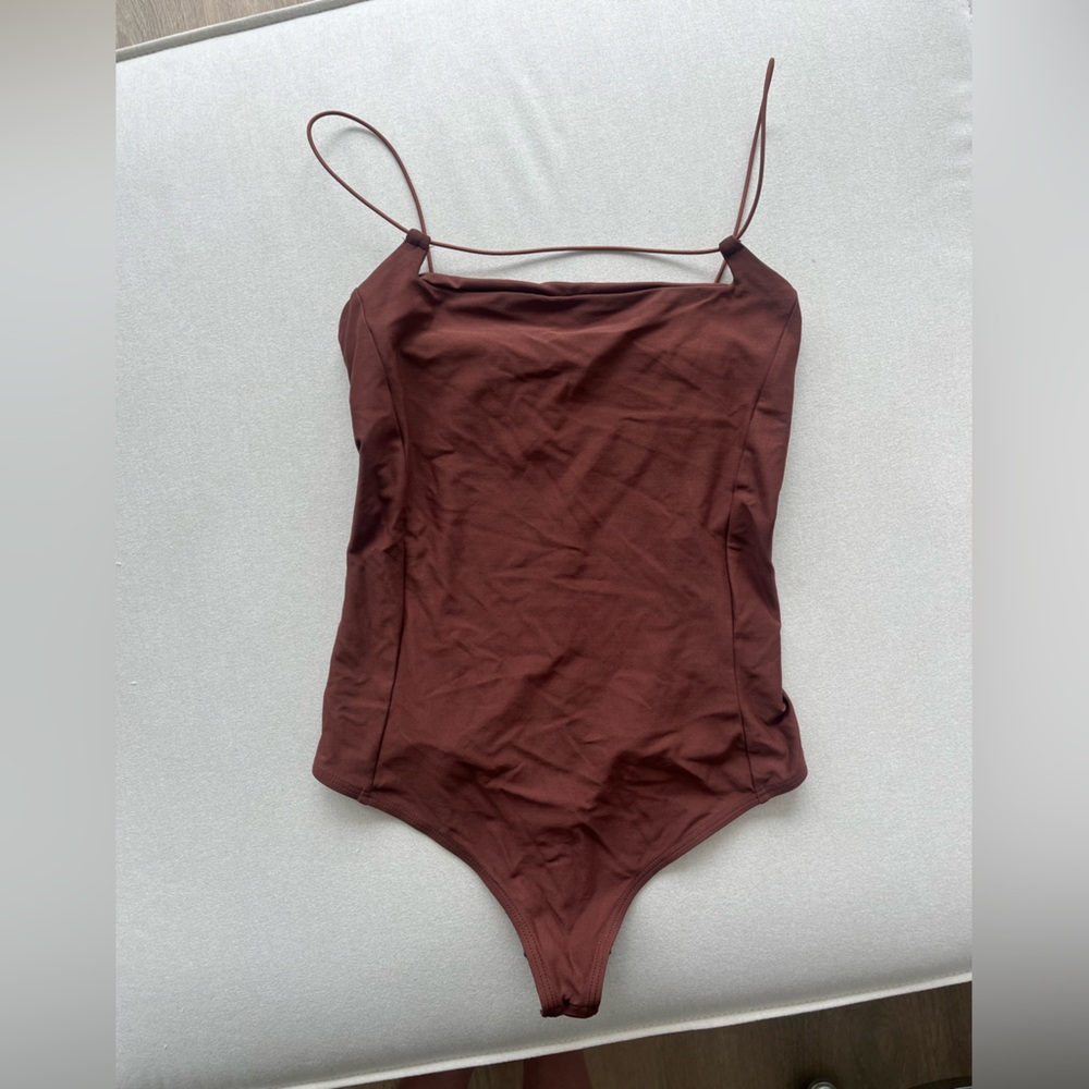 Alix NYC brown body suit - one size - fits small / medium